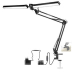 BROLAVIYA® Overhead New Double Head LED Desk Lamp Light with Metal Arm Table Lamp Stand, 3 Lighting 