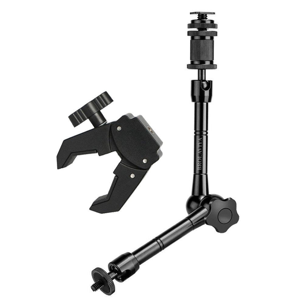 BROLAVIYA® 11 Inch Adjustable Magic Articulating Arm for DSLR Camera, LED Light, Flash Light, Monito