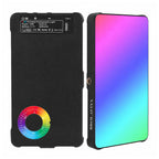 BROLAVIYA® Full Color RGB Video Light, 2000mAh Rechargeable, Dimmable with Cold Shoe, Portable Clip and 1/4 Screw Hole for Camera, Phone, Tablet, Laptop, Selfie, Photography