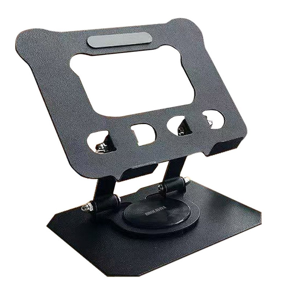 BROLAVIYA® Desktop 360 Rotating Base, Aluminium Metal Cute Shape Metal Stand, Foldable, Compatible w