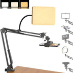 BROLAVIYA® Overhead Video Mobile Stand with 11 Inch Video LED Light 2700 to 5500k, Metal Arm, 1/4" B