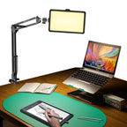 BROLAVIYA® 8 Inch Video LED Desk Light 2700 to 5500k, Metal Flexible Arm, 1/4" Ball Head 3 Lighting 