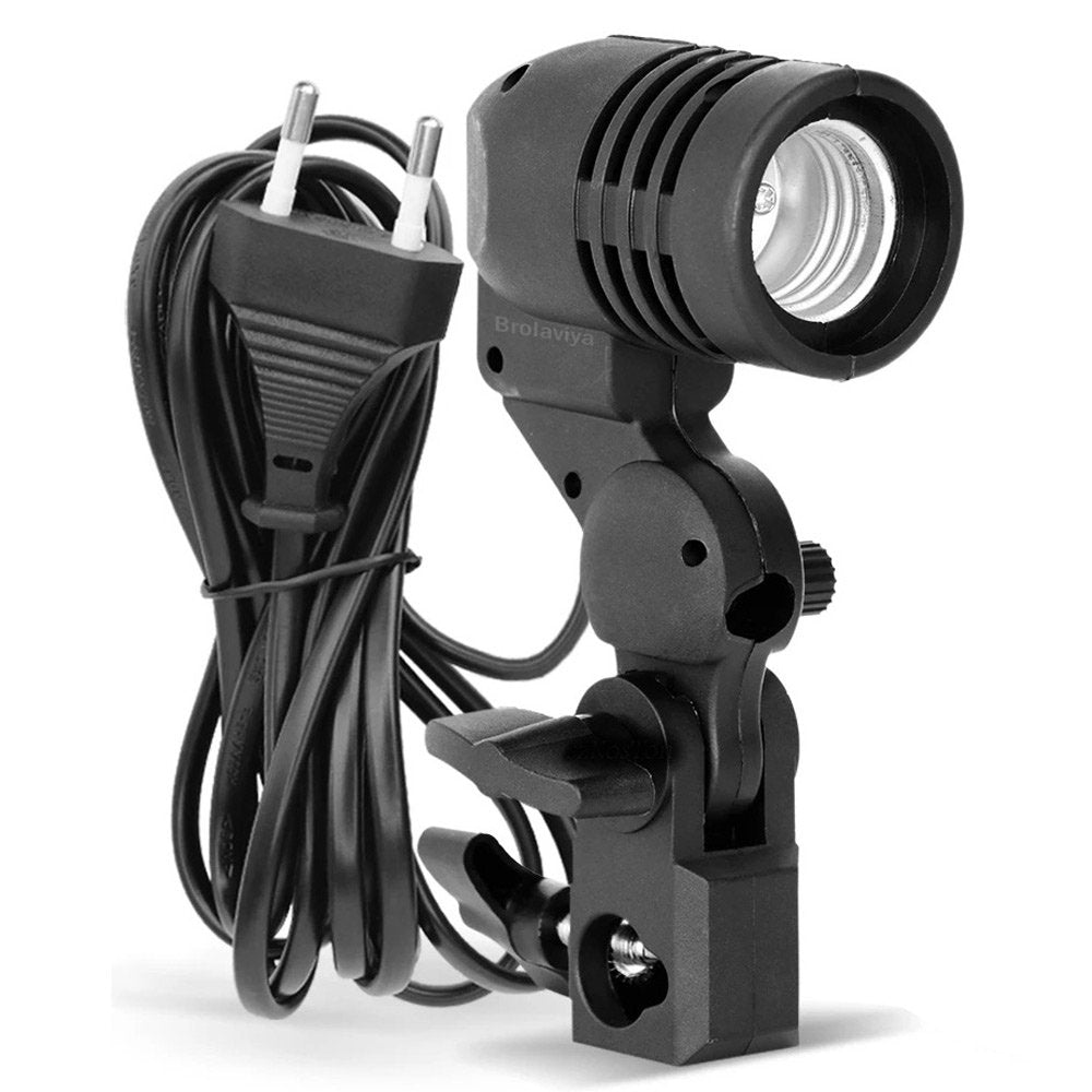 BROLAVIYA® E27 Single Head Bulb Holder Socket Flash Umbrella Bracket Photo Lighting Bulb Holder For 