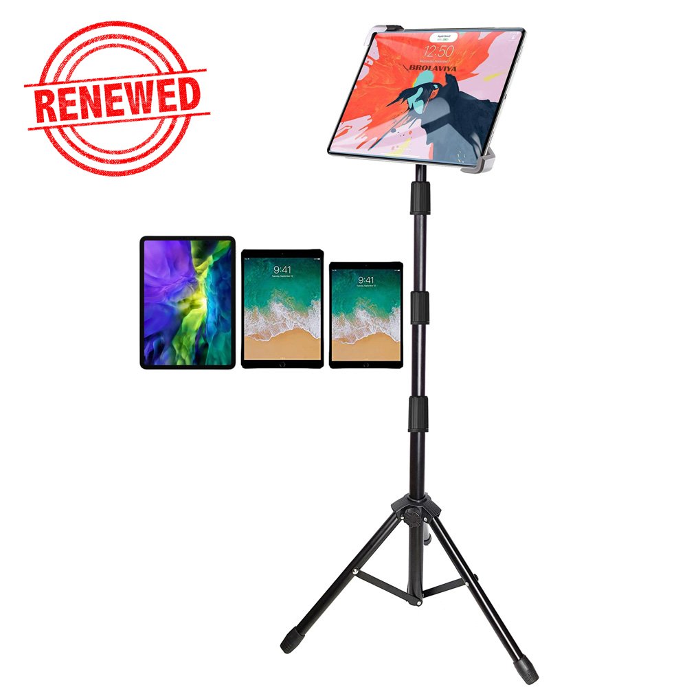 (Renewed) BROLAVIYA® Tripod Stand For All Tablet 9.5-14.5 Diagonal Inches