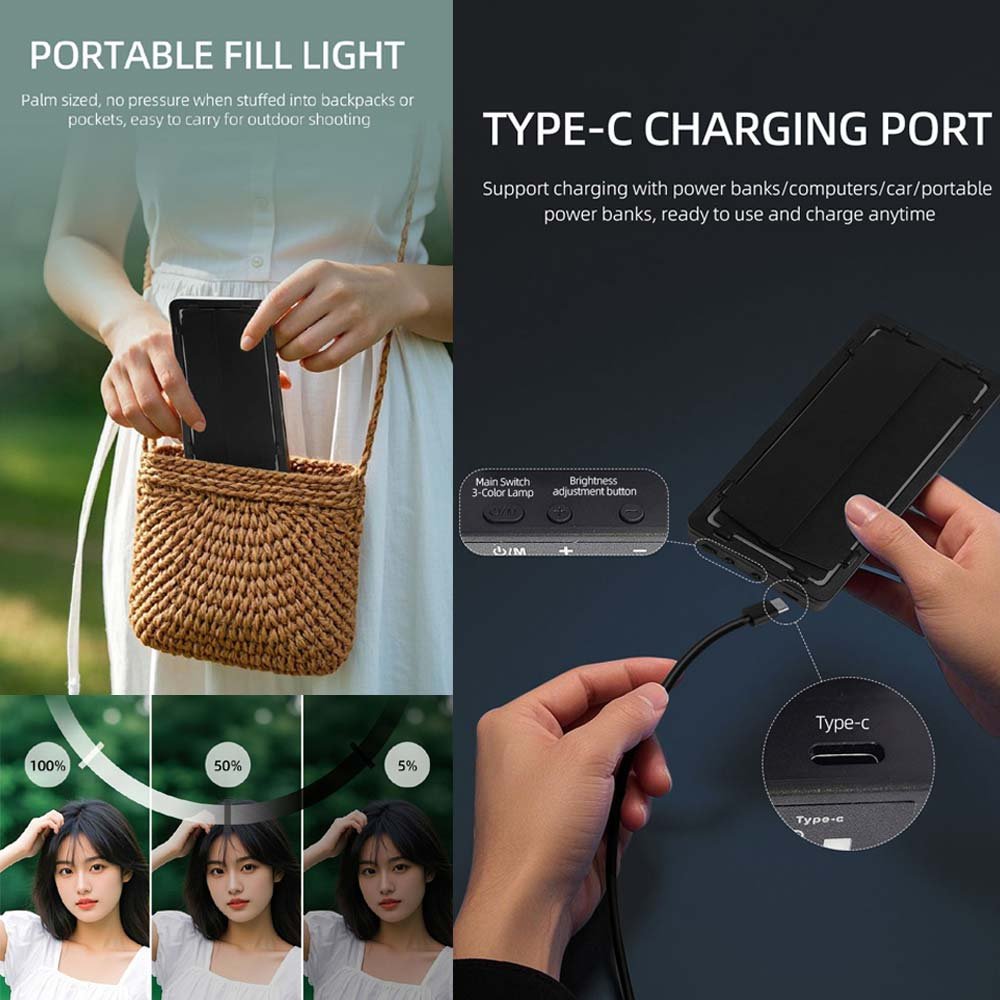 BROLAVIYA® Four-Leaf Baffle Spotlight, 2000mAh Rechargeable, Full Color RGB Video Pocket L - Image 9