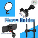 BROLAVIYA® Full Screen Fill Slab Key Light Stand with Mobile Phone Holder, 1/4" Head Compa - Image 10