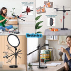 BROLAVIYA® Overhead Video Floor Stand with Slab Key Full Screen Fill 10 Inch LED light, Me - Image 5