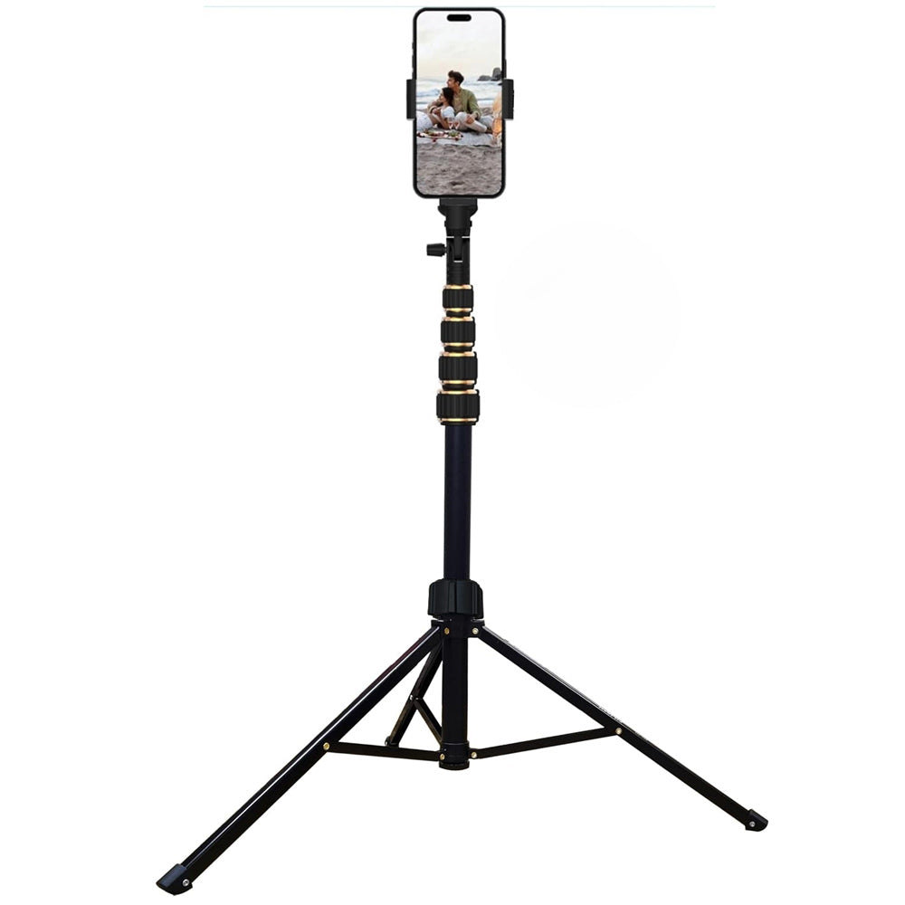 BROLAVIYA® Multi-Function Mobile Phone Live Broadcast Tripod Stand Dual use Tripod and Selfie Stick at Travel Use Video Shooting Stage Program Study Event and Team Meeting