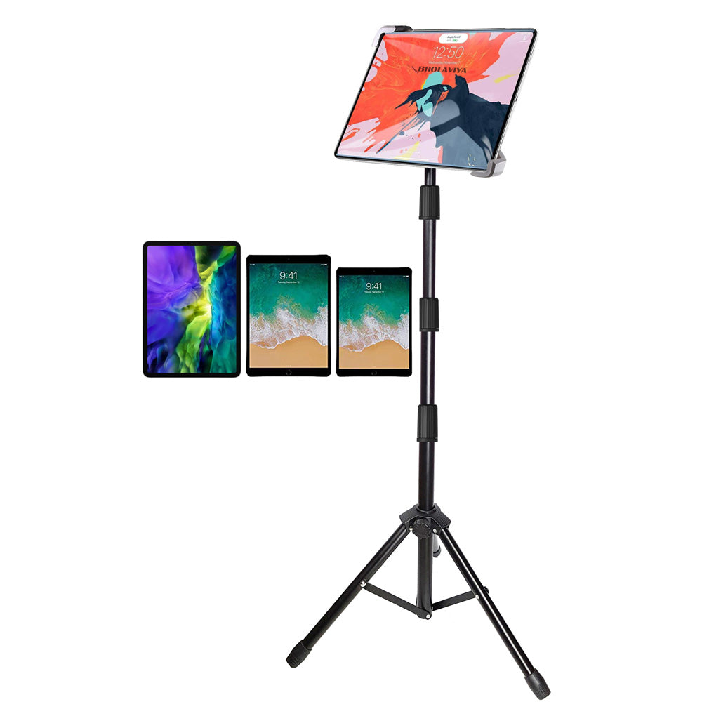 BROLAVIYA® Tablet Tripod Floor Stand for Home, Office, Stage for All 9.5~14.5 Diagonal inches Large Display Devices