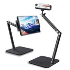 BROLAVIYA® Desk Mount Adjustable Multi Angle Long Arm Stand for Phone and Tablets 4-11 Inch, for Live Streaming, Online Learning, Overhead Drawing