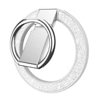 BROLAVIYA® Magnetic Phone Ring Holder, 360° Rotating & 180° Flip Finger Ring Stand, Ultra Slim Metal Grip Kickstand Compatible for iPhone 16/15/14/13/12 Series & All Smartphones – Silver