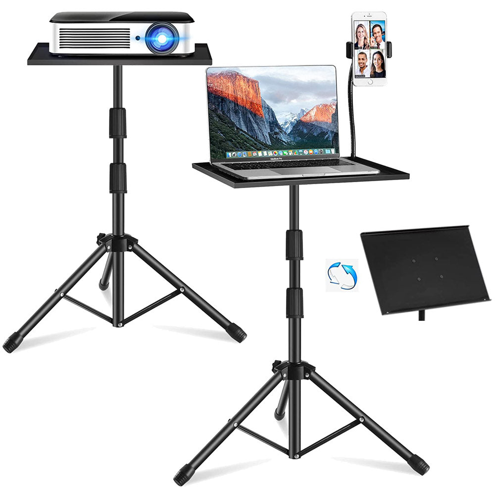 BROLAVIYA® Multi-Purpose Projector Tripod Stand, Laptop / Mobile Stand, 180 Degree Angles with Adjustable Height, Perfect for Projector, Office, Home, Stage or Studio
