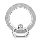 BROLAVIYA® Magnetic Phone Ring Holder Grip, Ultra Slim Metal Finger Ring Stand with 360° Rotation, Strong Magnet, Kickstand for iPhone 16/15/14/13/12 Series & Magnetic Compatible Cases, Silver