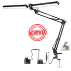 (Renewed) BROLAVIYA® Overhead New Double Head LED Desk Lamp Light with Metal Arm Table Lamp Stand, 3