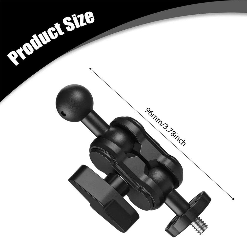 BROLAVIYA® Magic Arm with 1/4 External Thread to 17.4 mm Spherical Ball Head Mount Adapter - Image 2