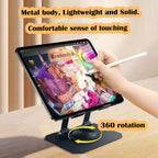 BROLAVIYA® Desktop 360 Rotating Base, Aluminium Metal Cute Shape Metal Stand, Foldable, Co - Image 2