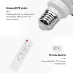 BROLAVIYA® 60W LED Photography Light Bulb with E27 Mount, Remote Control, Bi-Color 3000K-6 - Image 6
