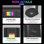 BROLAVIYA® Magnetic RGB Video Rechargeable Pocket Light, Wand Handheld LED Fill Lamp 2500K-7000K Dimmable, RGB Lighting Effects Video Conference Light for Computer Tablet Mobile Phone DSLR Camera