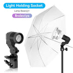 BROLAVIYA® E27 Single Head Bulb Holder Socket Flash Umbrella Bracket Photo Lighting Bulb Holder For Photography Studio Accessories
