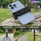 BROLAVIYA® 2 Pack Mobile Phone Holder Mount with 1/4″ Screw, Adjustable 55–85mm Smartphone Clamp, Tripod & Stand Compatible, Universal Phone Holder for Video Recording, Live Streaming & Photography