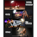 BROLAVIYA® Full Screen Fill Slab Key Light Stand with Mobile Phone Holder, 1/4" Head Compatible with Camera, Webcam, Gopro for Photography, Video, YouTube, Reels, Desktop, Bedroom, Office