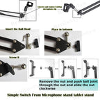 BROLAVIYA® Bracket for Mobile/Tablet and Ball Head, for to Convert Your Microphone Suspens - Image 4