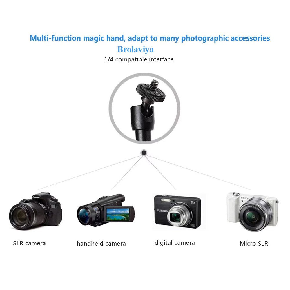 BROLAVIYA® 11 Inch Adjustable Magic Articulating Arm for DSLR Camera, LED Light, Flash Lig - Image 5