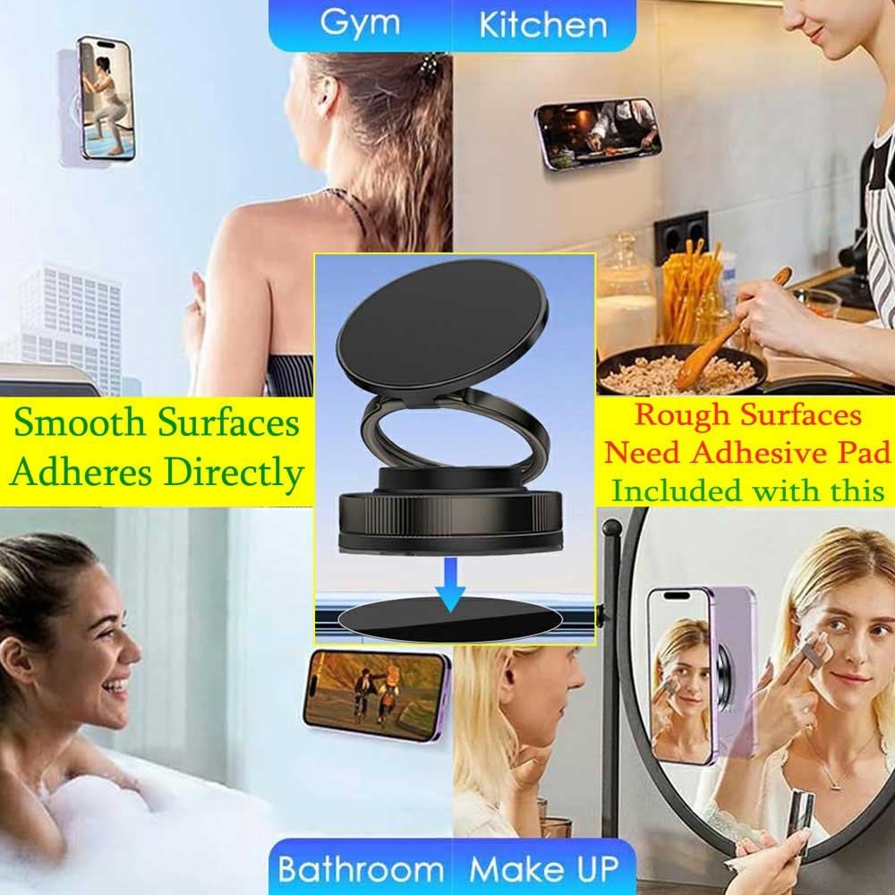BROLAVIYA® Car Mobile Stand with 360 Degree Rotating Magnetic Vacuum Suction Holder for Ca - Image 5
