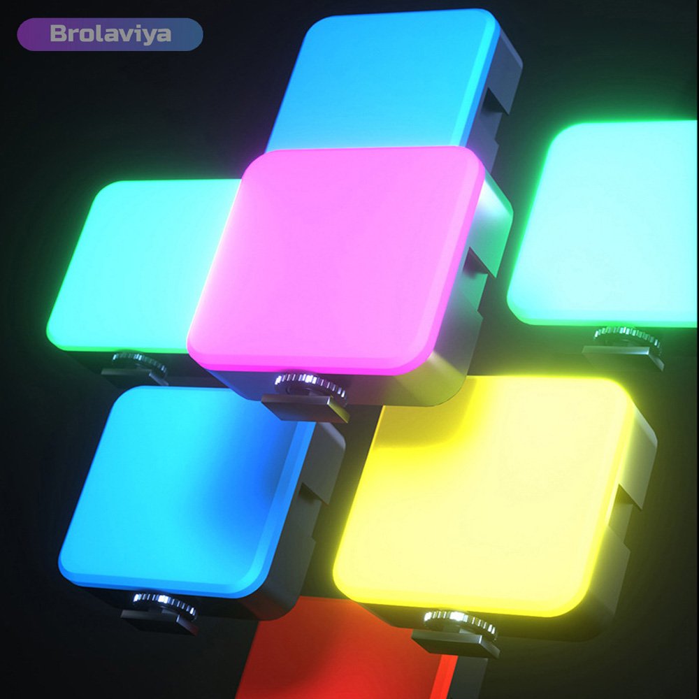 BROLAVIYA® Overhead Video Mobile Stand with Rechargeble RGB LED Video Light, Metal Long Ar - Image 3