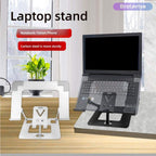 BROLAVIYA® Dual Laptop and Mobile Stand, Foldable Aluminum Riser with Heat-Vent, Portable  - Image 3