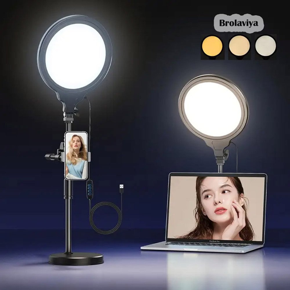 BROLAVIYA® Overhead Video Floor Stand with Slab Key Full Screen Fill 10 Inch LED light, Me - Image 7