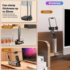 BROLAVIYA® Aluminum Alloy Mobile Phone Stand, Adjustable Travel Phone Mounts For Desk, Car - Image 3