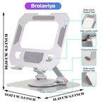(Renewed) BROLAVIYA® Desktop 360 Rotating Base, Metal Stand Holder, Foldable, Compatible w - Image 3