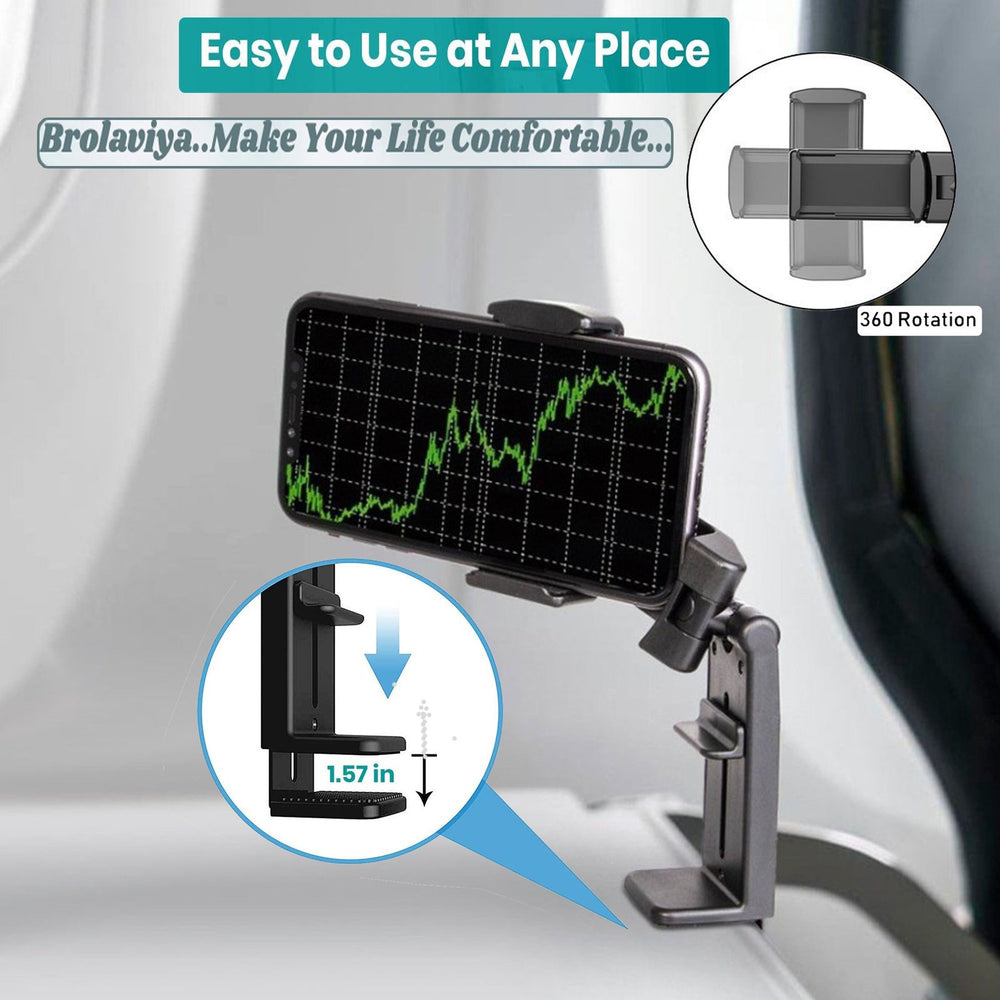 BROLAVIYA® Universal Multi-Purpose Foldable Mobile Phone Holder For Airplane Trays Office  - Image 3