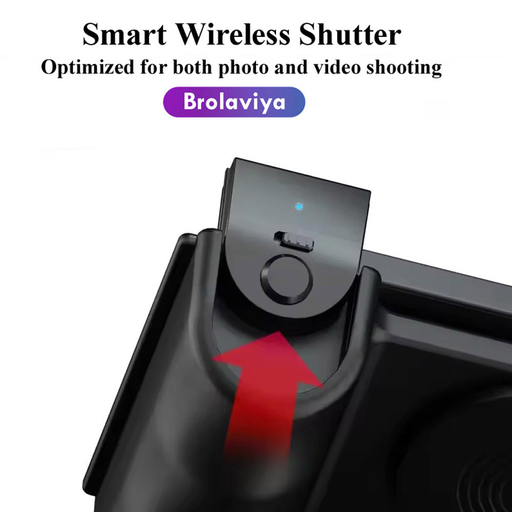 BROLAVIYA® Magnetic Phone Camera DSLR Style Shutter Grip for Magsafe iPhone & Android, Wireless Shutter Button, Black