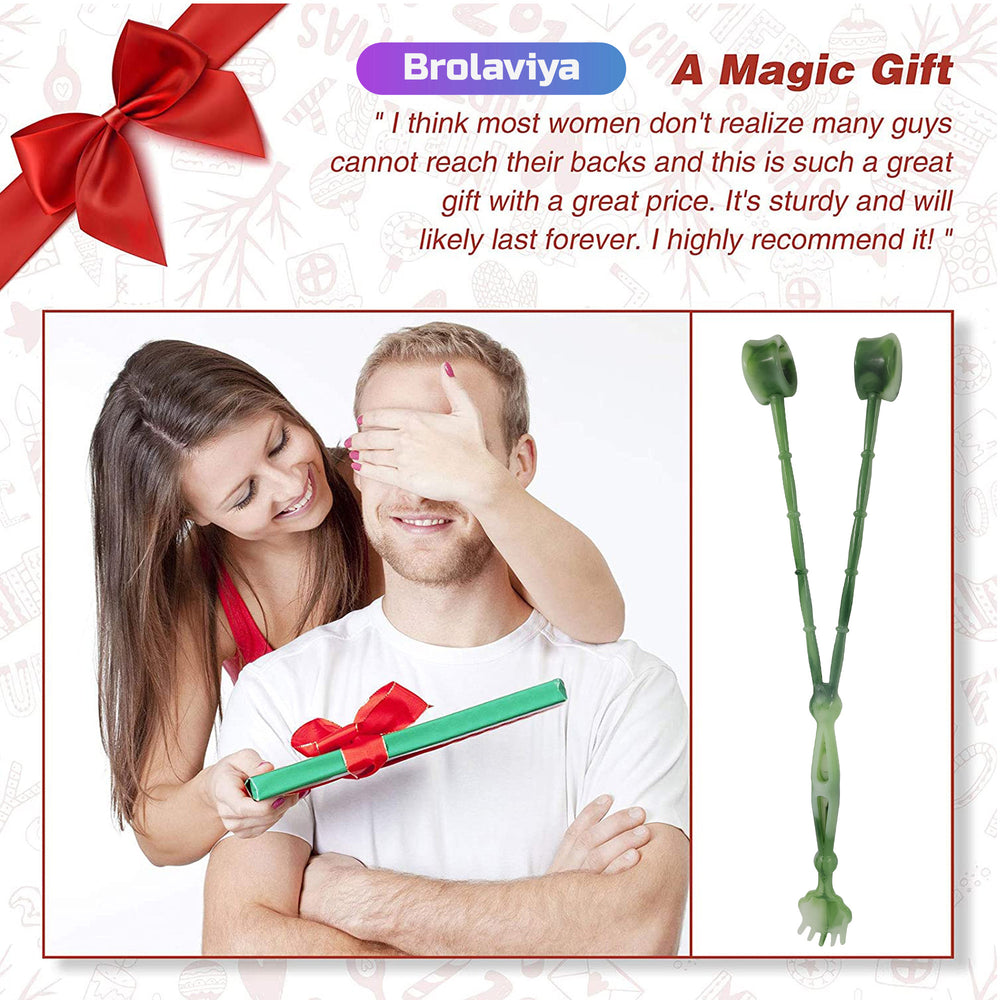 BROLAVIYA® 2 in 1 Fortune Fish Shape Manually Massage Stick, Knock Base Massager with Back Scratcher For Troublesome Itchy Spots and Relief ( 2 Pack )