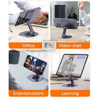 BROLAVIYA® 360° Rotatable Metal Mobile Stand Adjustable Desk Angles Phone Holder Sturdy wi - Image 2