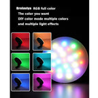 BROLAVIYA® Magnetic RGB Video Rechargeable Light Pocket LED Fill Light 2500K-7000K Dimmable, RGB Lighting Effects for Travel, Photography, Computer Tablet Mobile Phone DSLR Camera