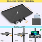 BROLAVIYA® Microphone Stand Shelf Adjustable Metal Tray Holder, Compatible with Most Microphone Stands and Music Tripod Stands, Size 7.9” X 5.7” Inch