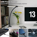 BROLAVIYA® Overhead LED 2 Head Dimmable Desk Lamp Light with Multi-Angle Rotation, 3 Lighting Modes for Home, Office, Desktop, Bedroom, Reading