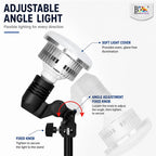 BROLAVIYA® 60W LED Photography Light Bulb with E27 Mount, Remote Control, Bi-Color 3000K-6000K, Dimmable for Studio Photography