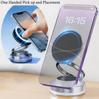 BROLAVIYA® Car Mobile Stand with 360 Degree Rotating Magnetic Vacuum Suction Holder for Ca - Image 7