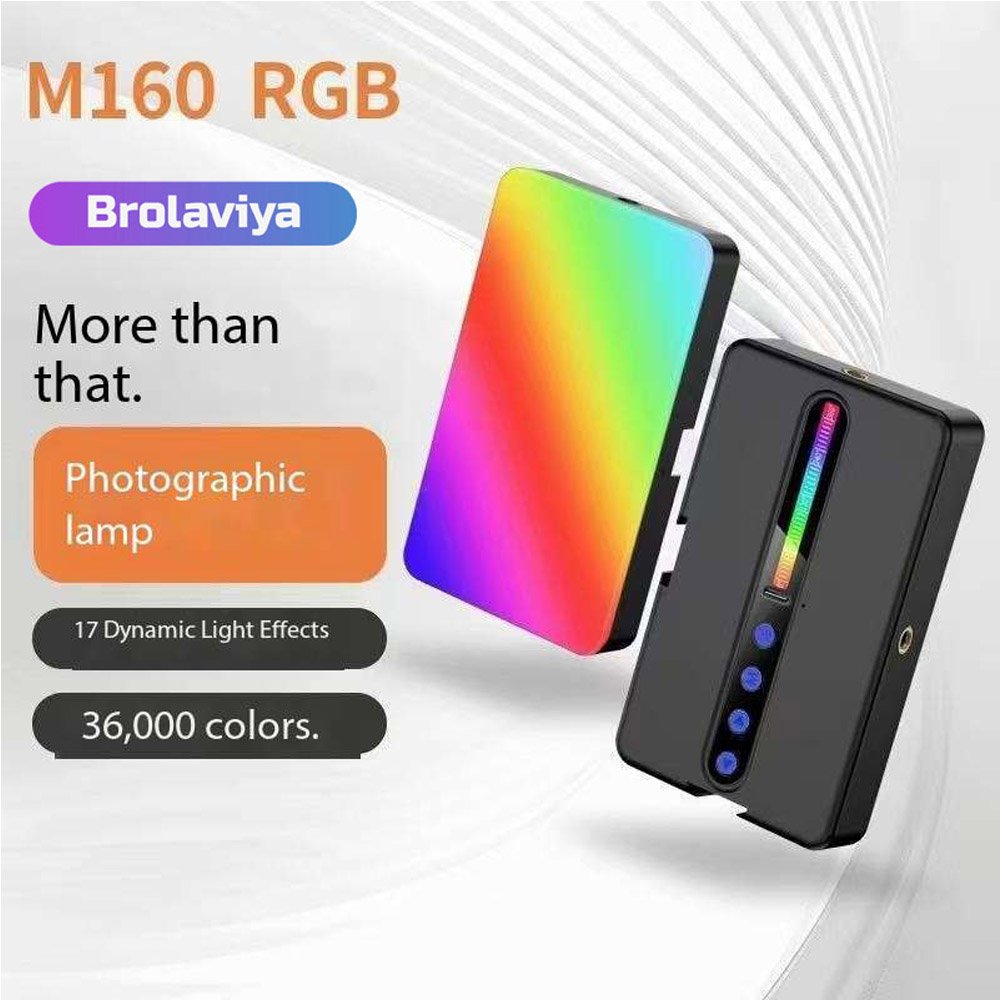 BROLAVIYA® LED Video Camera Full Color RGB Lights,1800mAh Rechargeable, Dimmable with 3 Co - Image 4
