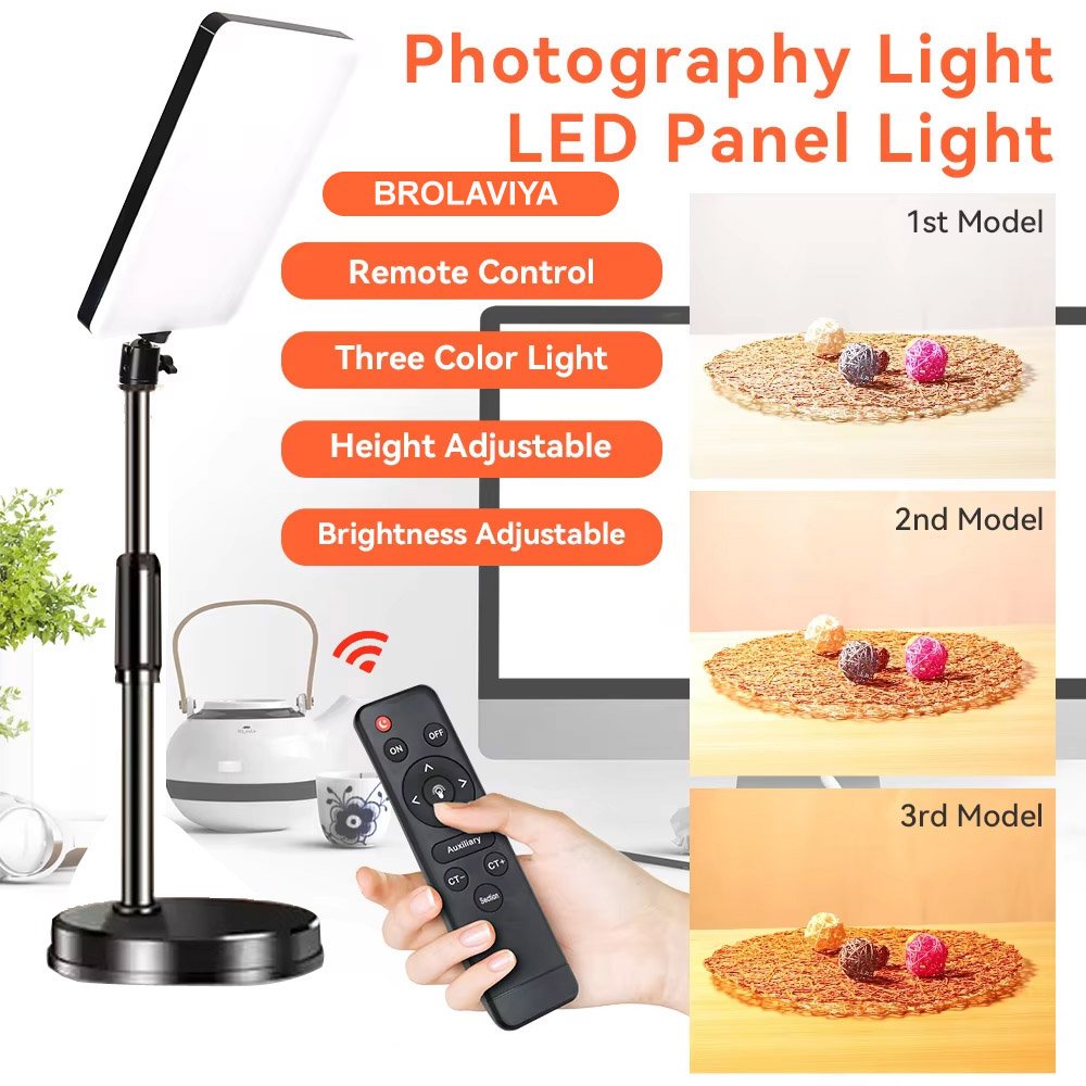 BROLAVIYA® Overhead Video Floor Stand with Full Screen Fill 11 inch LED Video Light with R - Image 4