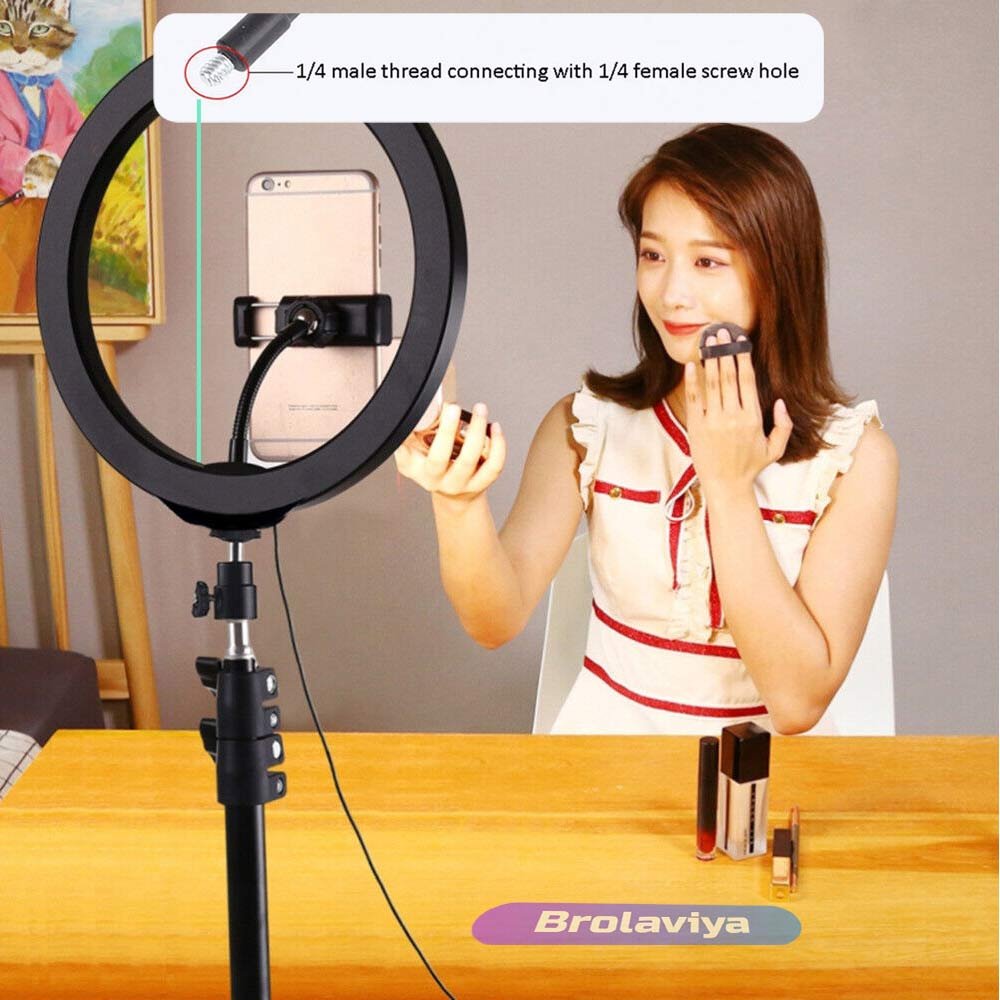 BROLAVIYA® 2 Pcs Flexible Hose Mobile Phone Gooseneck Clip with 1/4 Male Thread For LED Ri - Image 4