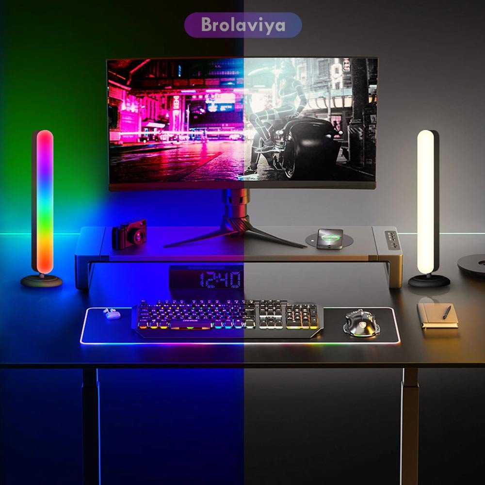BROLAVIYA® Magnetic RGB Fill Light with Stand and Clip, Rechargeable, Adjustable Brightnes - Image 4