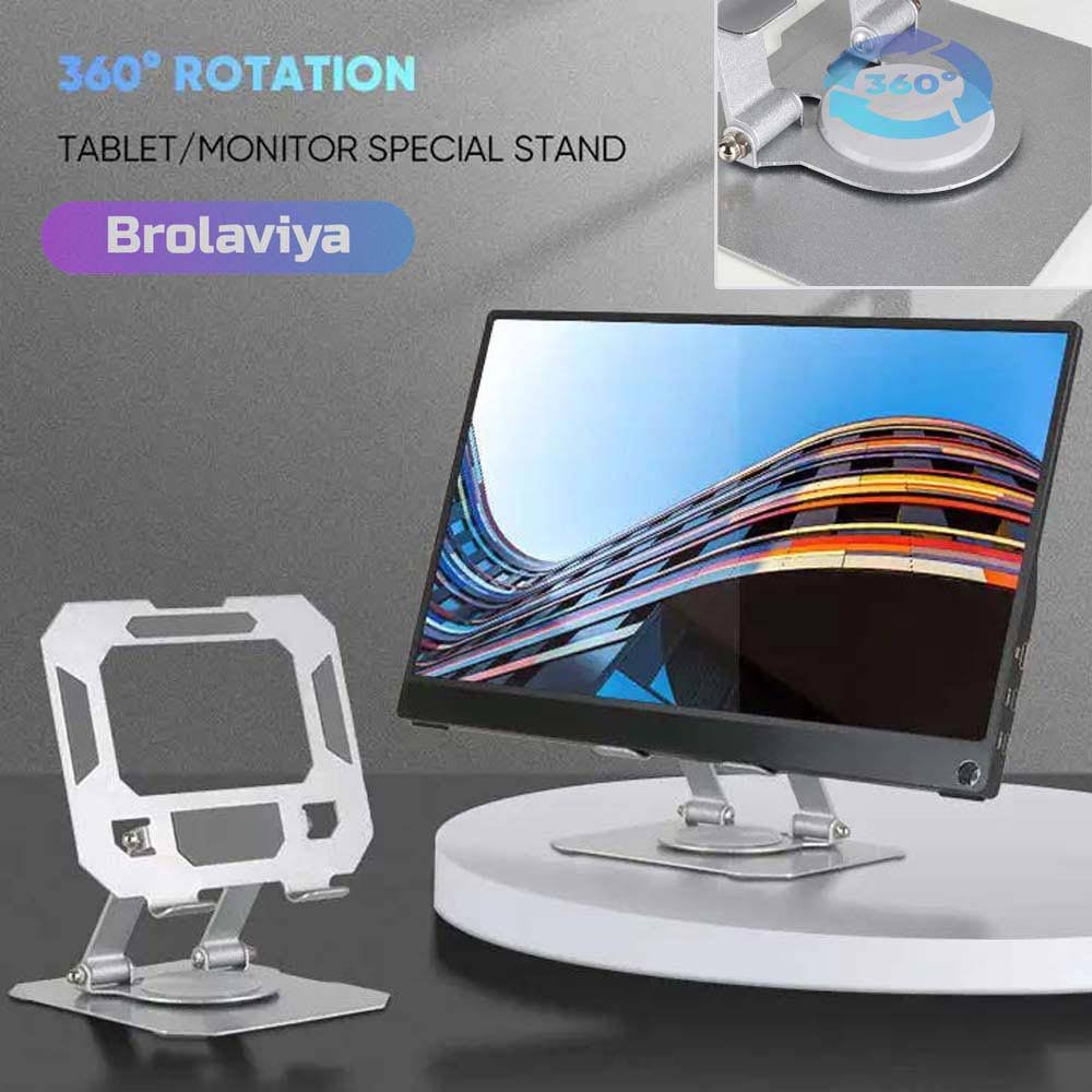 (Renewed) BROLAVIYA® Desktop 360 Rotating Base, Metal Stand Holder, Foldable, Compatible w - Image 4