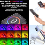 BROLAVIYA® Magnetic Full RGB Color LED Video Light, 1800mAh Rechargeable, Adjustable Brigh - Image 4