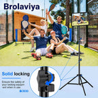 BROLAVIYA® Tablet Tripod Floor Stand, Adjustable up to 75″, Fits 4.7″-12.9″ Phones & Tablets, Compatible with iPad Pro/Air/Mini, Galaxy Tab, for Live Streaming, Office, Cooking & Fitness