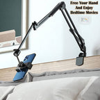 BROLAVIYA® Overhead Video Mobile Stand, New Extra Long Arm, 1/4" Head 2 Way Base Clamp and Bracket for Mobile Phone For Overhead Video, Desktop, Bedroom, Office, Black